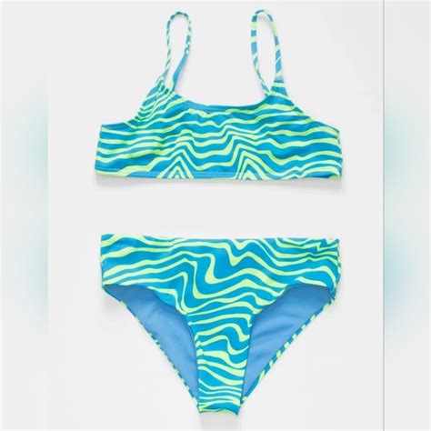 Rsq Swim Rsq Girls Wavey Bralette Bikini Set Size Poshmark