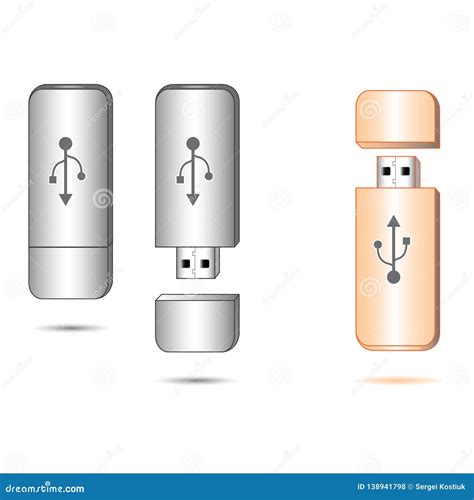 Mecanismo Impulsor Portable De La Memoria Del Usb Ilustración del