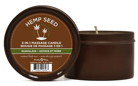 Eb Hsc068 Hemp Seed 3 In 1 Massage Candle Guavalava 6 Oz Honeys Place