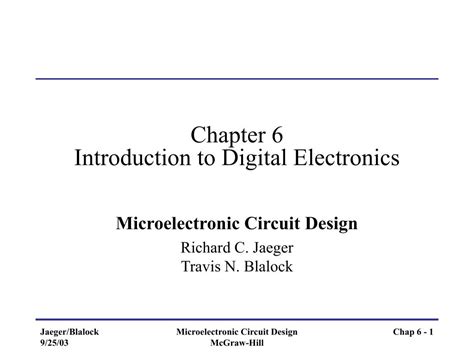 PPT Chapter 6 Introduction To Digital Electronics PowerPoint