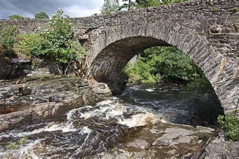 Photographs and map of Killin Village on Loch Tay in Central Scotland