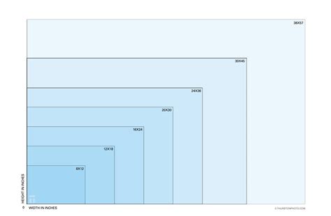 Size Chart for Prints | Thurston Photo