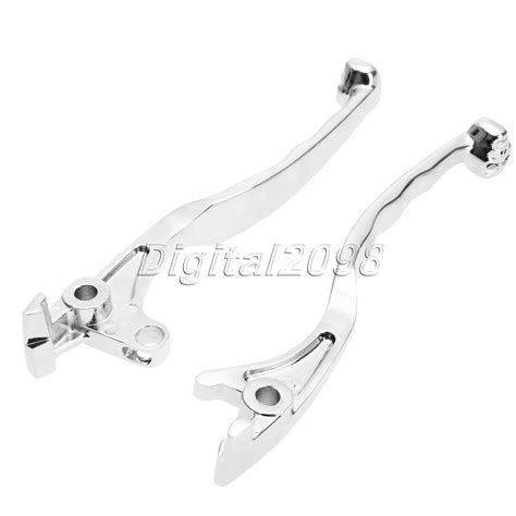 Pair Chrome Skull Motorcycle Clutch Brake Hand Levers For Kawasaki