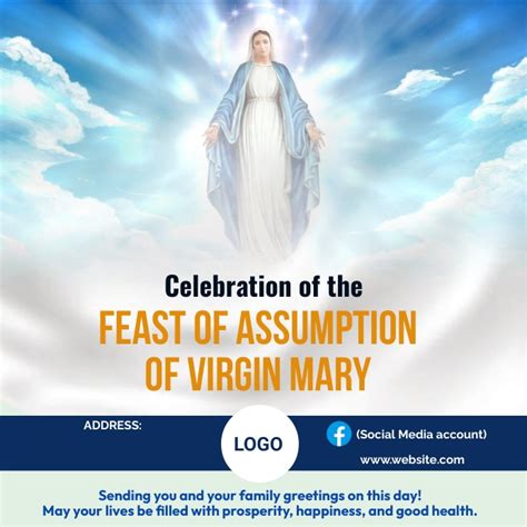 Celebration Of Assumption Of Mary Template Postermywall