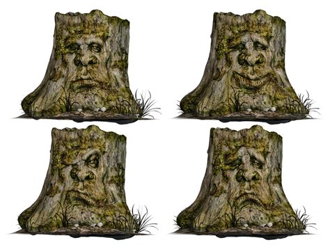 Tree Stump Spooky Face 01 Png Stock By Roy3d On Deviantart