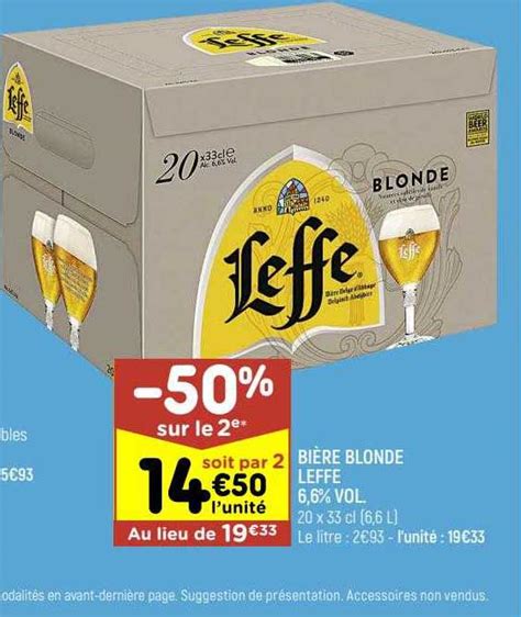 Promo Bière Blonde Leffe 6 6 Vol chez Leader Price iCatalogue fr