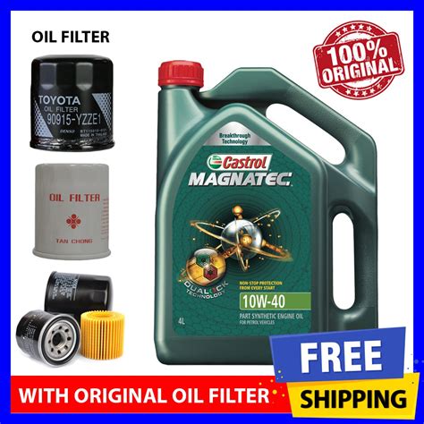 With Original Oil Filter Castrol Magnatec 10W40 SN CF Semi Synthetic