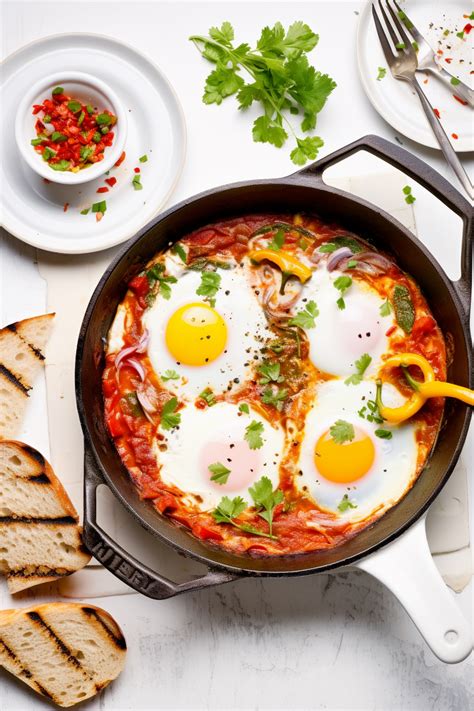 Shakshuka With Bell Peppers And Cumin Cooking Mediterranean