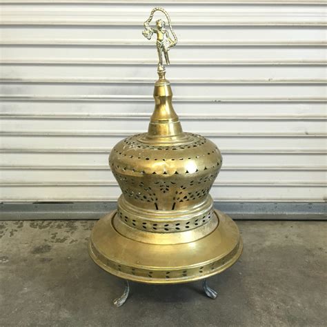 Large Incense Burner Hammered Metal Censer Ornate Metal