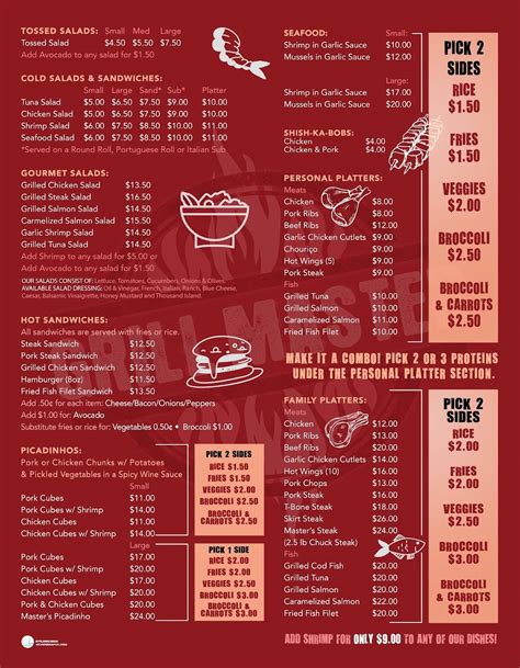 Menu at Grill Master BBQ, Bloomfield