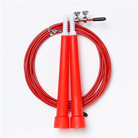 Corde A Sauter Rouge C Ble De Corde Sauter De Vitesse Durable