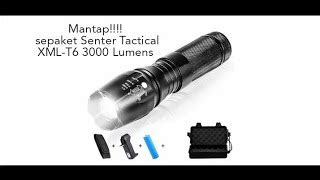 Jual TaffLED Senter Tactical LED Cree XML T6 3000 Lumens Baterai