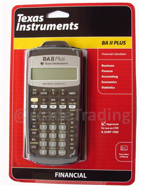 Texas Instruments Ba Ii Plus Financial Calculator Rcane Trading