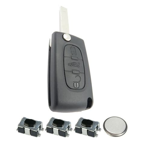 Button Remote Key Fob Case Repair Kit For Citroen Peugeot Van