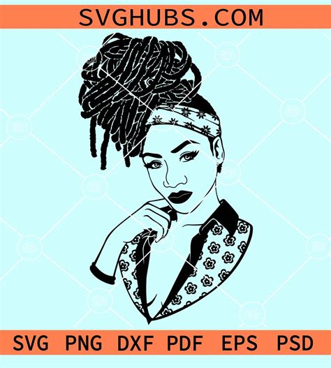 Afro Woman With Dreadlocks Svg Black Woman With Dreadlocks Svg Dreadlocks Svg Black Woman Svg