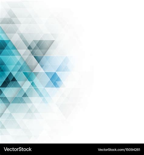 Abstract blue triangles geometric background Vector Image