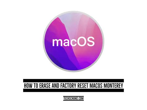 How To Erase And Factory Reset Macos Monterey Techschumz