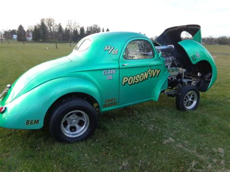 1941 Willys Coupe Gasser Green Hemi Poison Ivy For Sale