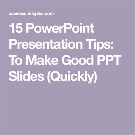 The Words Powerpoint Presentation Tips To Make Good Ppt Slides Quickly