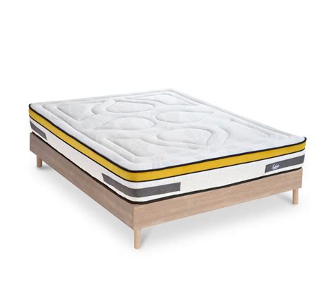 Ensemble Matelas Ressorts Ensach S Accueil M Moire Et Sommier Kit Bois