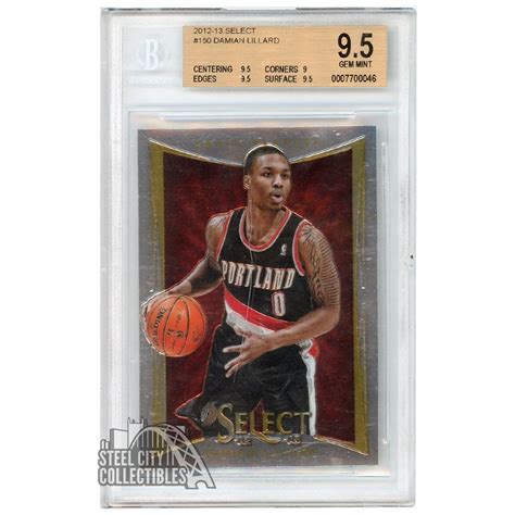 Read Damian Lillard Panini Select Rookie Card Bgs