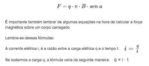 Formula Da Força Magnetica - Força magnética: o que é, conceitos e como calcular | Prisma
