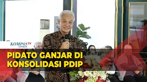 FULL Pidato Ganjar Di Depan Megawati Bicara Soal Hilirisasi Hingga