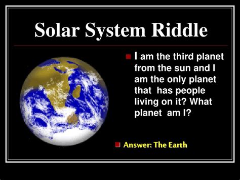 PPT - Class Solar System Riddles PowerPoint Presentation - ID:506400