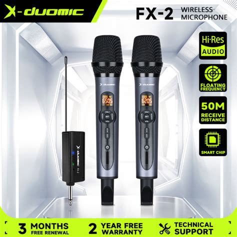 X Duomic Fx Uhf Wireless Microphone Singing Microphone Uhf Dynamic