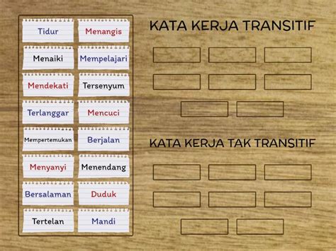 Kata Kerja Transitif And Tak Transitif Group Sort