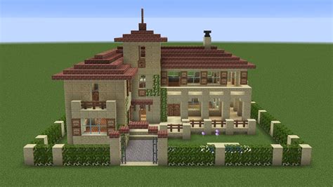 Minecraft How To Build A Italian Mansion Youtube