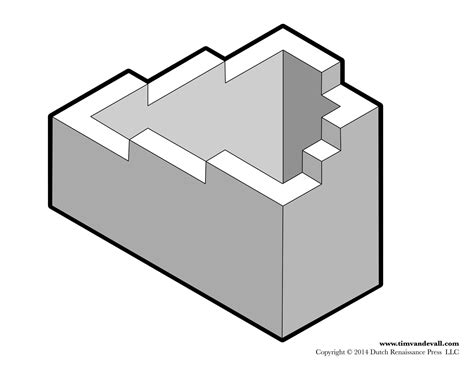 Penrose Stairs / Endless Staircase | Printable Optical Illusions