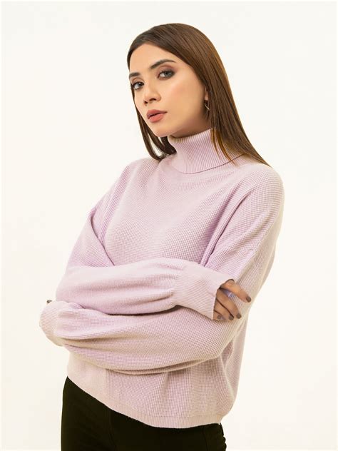 Knitted Turtle Neck Sweater Limelightpk