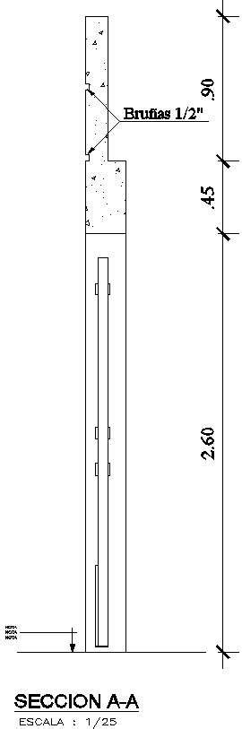 Door section in detail AutoCAD drawing, CAD file, dwg file - Cadbull