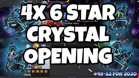 4x 6 Star Crystal Opening 40k Shards My 49 52 6 Star For 2020 Marvel Contest Of Champions