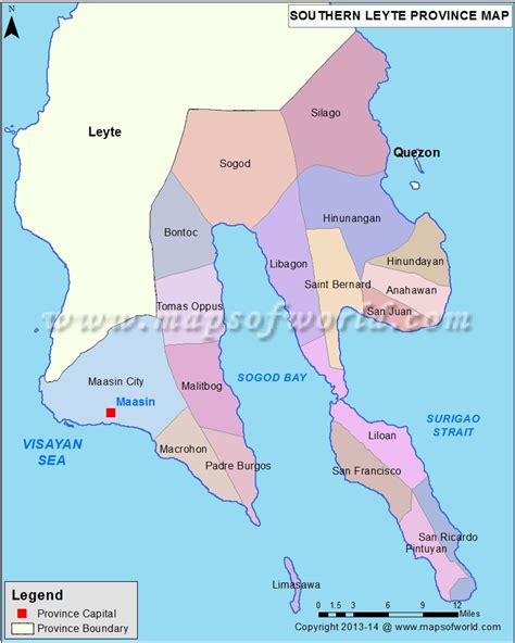 Southern Leyte Map - Travel to the Philippines