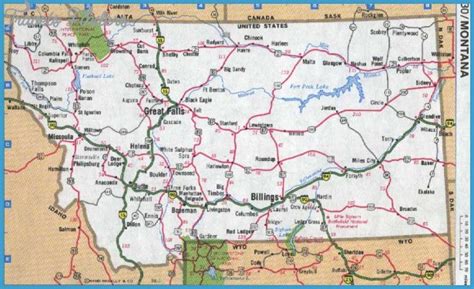 Montana State Map With Cities And Towns Map 17415 The Best Porn Website