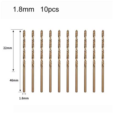 Enclume Jeu de forets hélicoïdaux HSS M35 revêtus de Cobalt acier