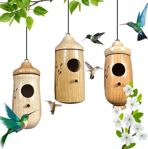 Amazon Shirem Wooden Hummingbird House Libiyi Wooden Hummingbird