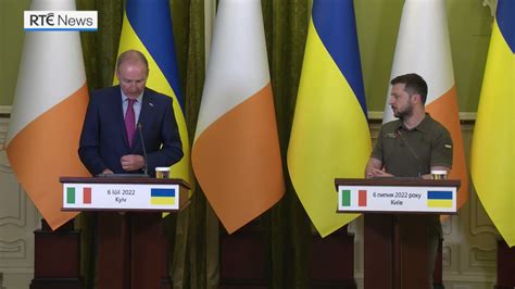 Taoiseach Miche L Martin Has Told President Zelensky In Kyiv That