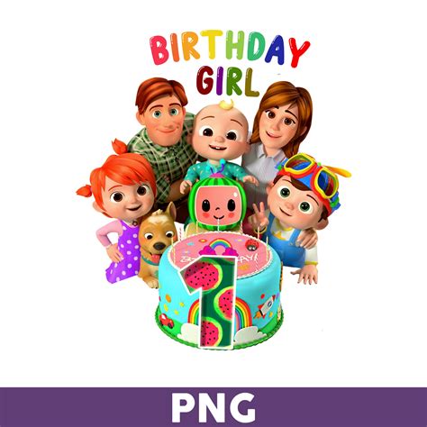 Cocomelon 1st Birthday Girl Png Cocomelon Birthday Png Coc Inspire