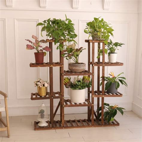 Buy Unho Tiered Plant Stands Indoor Wooden Plant Shelf Flower Pot