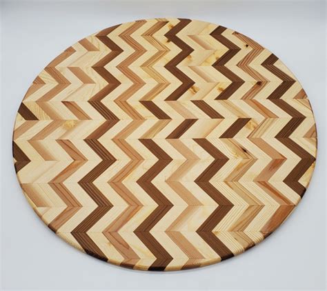 Chevron Lazy Susan Charcuterie Board Wmsiii Woodworking