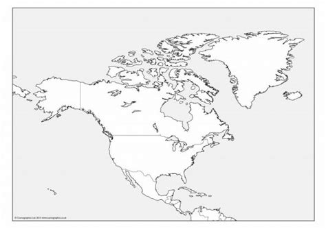 Simplified large world map outline - Cosmographics Ltd