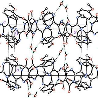 Molecular Packing For I Viewed Along The C Axis Dashed Lines