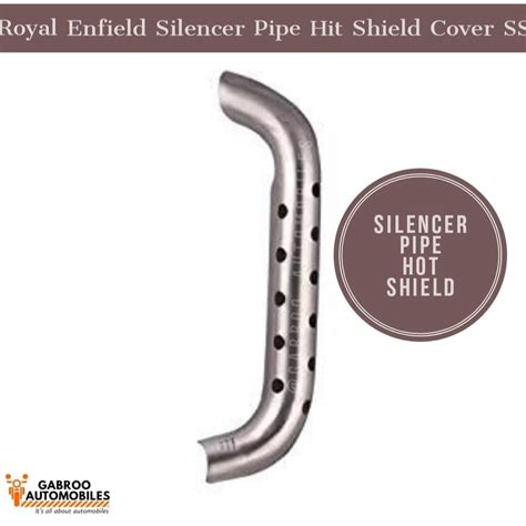 Gabroo Automobiles Royal Enfield Silencer Bend Pipe Heat Shield Balck