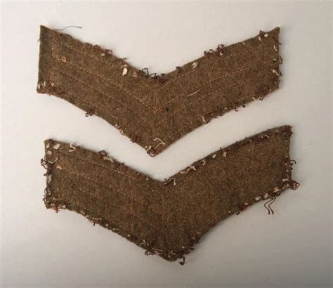 Regimentals BRITISH WWII PAIR OF CORPORAL STRIPES