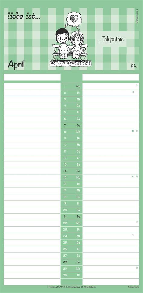 liebe ist Terminplaner für 2 2024 Familien Timer Termin Planer