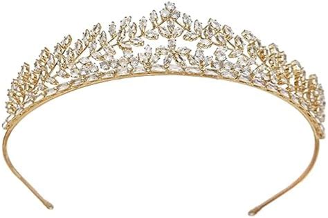 Coronas y tiaras de boda con circonita cúbica para mujer corona de