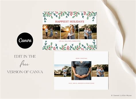 Customizable Christmas Card for Canva - SLM19 – Birdesign